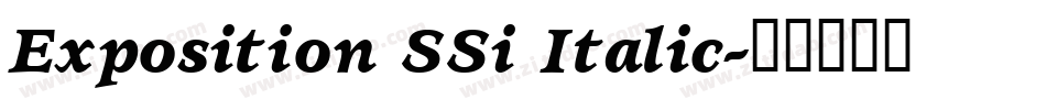 Exposition SSi Italic字体转换